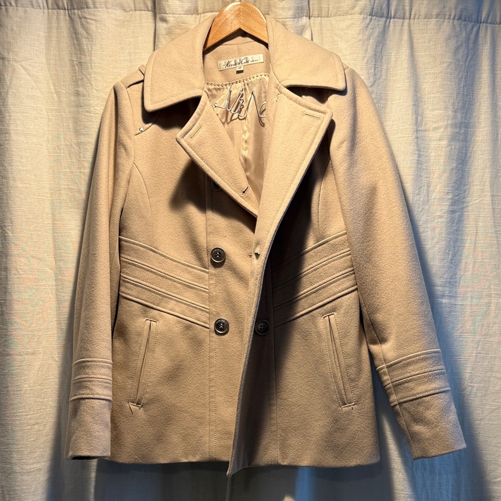 Women's Kenneth Cole Classic Tan Peacoat